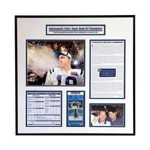 Indianapolis Colts Super Bowl XLI Peyton Manning Ticket Frame:  
