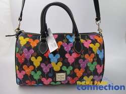 Disney Dooney & Bourke Mickey Mouse Balloon Black NEW Satchel Handbag 
