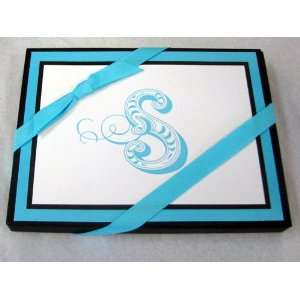   Stationery NOT4132 Blue Initial S Blank Note Cards: Everything Else