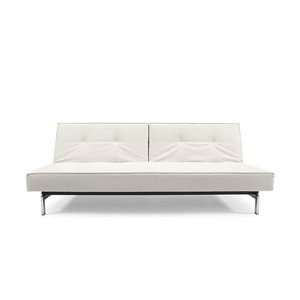   Deluxe Sofa Bed White Leather Textile by Innovation