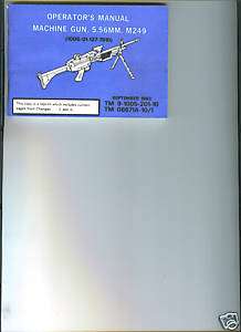 Machine Gun, M249 SAW, Operator Manual, Sep 83 edition  