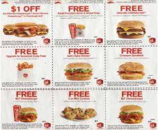 Lot 9 JACK IN THE BOX Coupons Value DEALS 4/15/2012  
