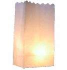 10 Blank Plain White Candle Paper Bag Luminary Lantern Party Light 