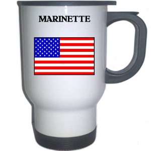  US Flag   Marinette, Wisconsin (WI) White Stainless Steel 