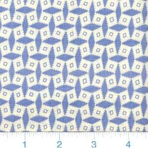  45 Wide Aunt Grace Fringed Diamonds Blue Fabric By The 