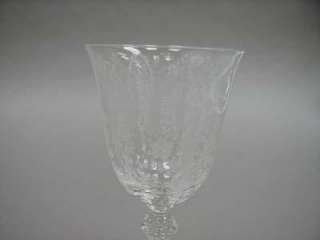 TIFFIN LOVELACE LOVE LACE WINE STEM WATER GOBLET GLASS  