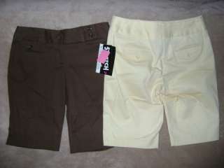 New~Girls Brown or Yellow long shorts 7 8 10 12 14 16  