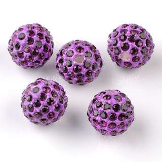   Crystal Rhinestone Disco Ball Beads Spacer Jewelry Findings  