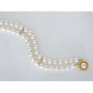  Double Strand 6MM Pearl Bracelet: Joia De Majorca: Jewelry