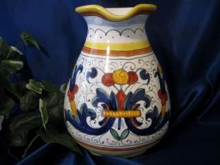   Italian Pottery RICCO LARGE Water & Wine PITCHER 1.5 LITERS  