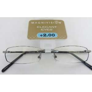  Magnivision Elegant Eyes Reading Glasses, +2.00 Health 
