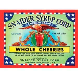  Snaider Syrup Corp Metal Sign Kitchen Decor Wall Accent 