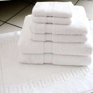  Luxury Hotel / Spa Collection   7 piece White Terry Towel 