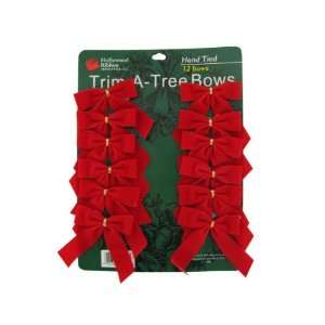  12 pack red tree bows   Pack of 96: Home & Kitchen