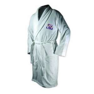  LSU Tigers White Heavy Weight Bath Robe: Home & Kitchen