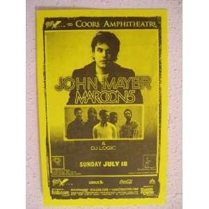  John Mayer Maroon 5 Handbill Poster Maroon5 The Trio
