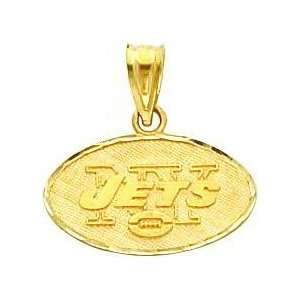  14K Gold NFL New York Jets Logo Charm Jewelry
