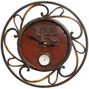 Kentucky Wildcats Round Clock Thermometer  Sports 