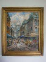 Pierre Latour Impressionist Cityscape French Streets Oil Painting 