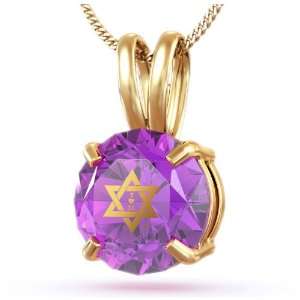 14kt Gold I love Israel necklace Imprinted in 24kt Gold on 