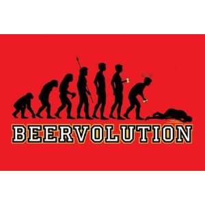  Beervolution College Alcohol Drinking Humour Poster 24 x 