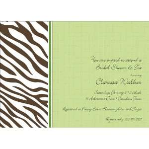  Zebra Lime Invitations