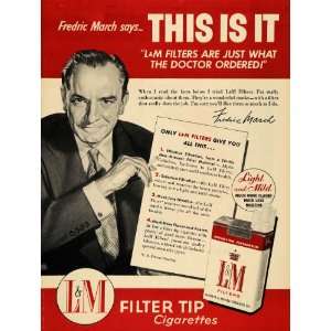  1956 Ad Liggett & Myers Tobacco Co. L & M Cigarettes 