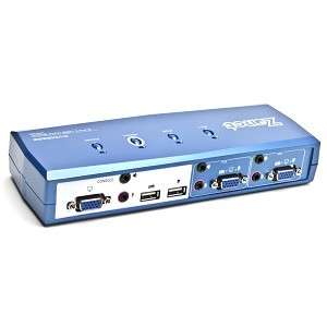 Zonet KVM3332 2 Port USB KVM Switch w/Audio & Cables   NEW 
