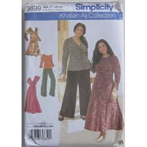 SIMPLICITY PATTERN 3699 WOMENS KNIT TOPS, DRESS, SKIRT AND PANTS SIZE 