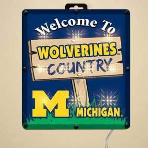  Michigan Wolverines Light Up Wall/Window Sign: Sports 