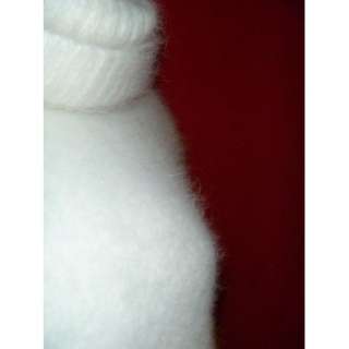 HAIRY BUNNY Soft & Plush Wide Turtleneck Furry 70% Ivory angora 