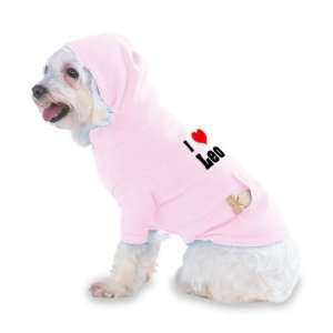  I Love/Heart Leo Hooded (Hoody) T Shirt with pocket for 