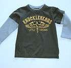 Knuckleheads toddler black biker layered thermal long sleeve t shirt 2 