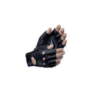  Tour Master Leather Fingerless Gloves   Medium/Black 