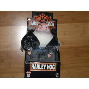 Motorcycles HARLEY HOG 11 x 10 Hard Plastic with faux leather jacket 