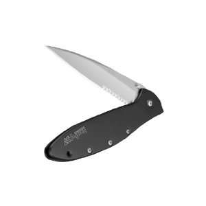  Kershaw Black Serrated Leek Folding Knife Sports 