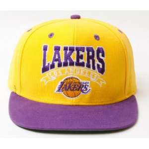  New Los Angeles Lakers Script Logo Snapback Hat  Yellow 