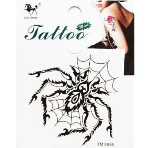  King Horse Temporary tattoo sticker black insects spiders 