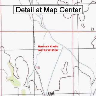 USGS Topographic Quadrangle Map   Hancock Knolls, Arizona (Folded 