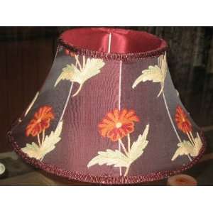  Crewel Lamp Shade Roses KST Silk Organza