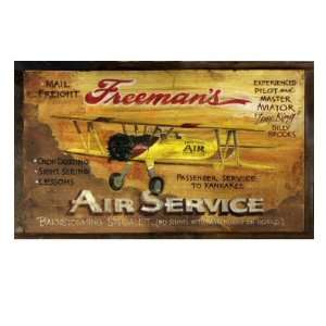 Customizable Freemans Air Service Vintage Style Wooden Sign:  