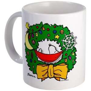  Snoopy Christmas Wreath Holiday Mug by  Kitchen 