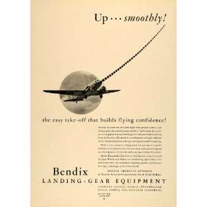  1939 Ad Bendix Landing Gear Equipment Airplane Parts 