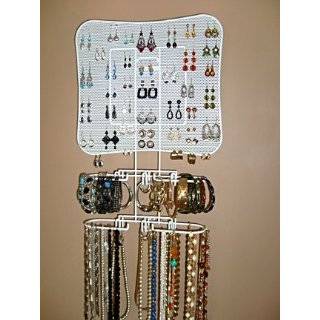 Wall Jewelry Organizer in White By Longstem   hold 300 pieces Unique 