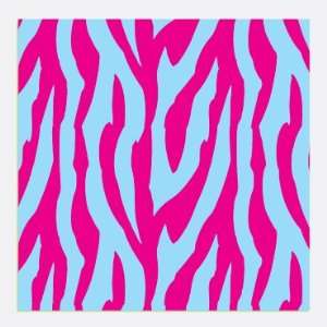 ZEBRA STRIPES PATTERN Pink and Light Blue Craft Vinyl Decal Sheets 12 