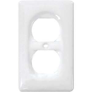   Deerfield Wht Dplx Out Wall Plate (Pack Of 3) 9 Wall Plates Ceramic