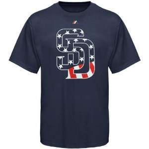  Padres Stars Stripes Logo Majestic Tee Shirt: Sports 