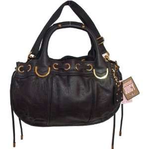  Juicy Couture Brentwood Satchel Bag Purse Black Leather 