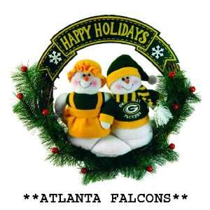   Falcons 15 Animated Musical Snowman Christmas Wreath: Home & Kitchen