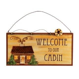 Sunset Vista Designs Wilderness Wonders Welcome To Our Cabin Sign, 8 1 